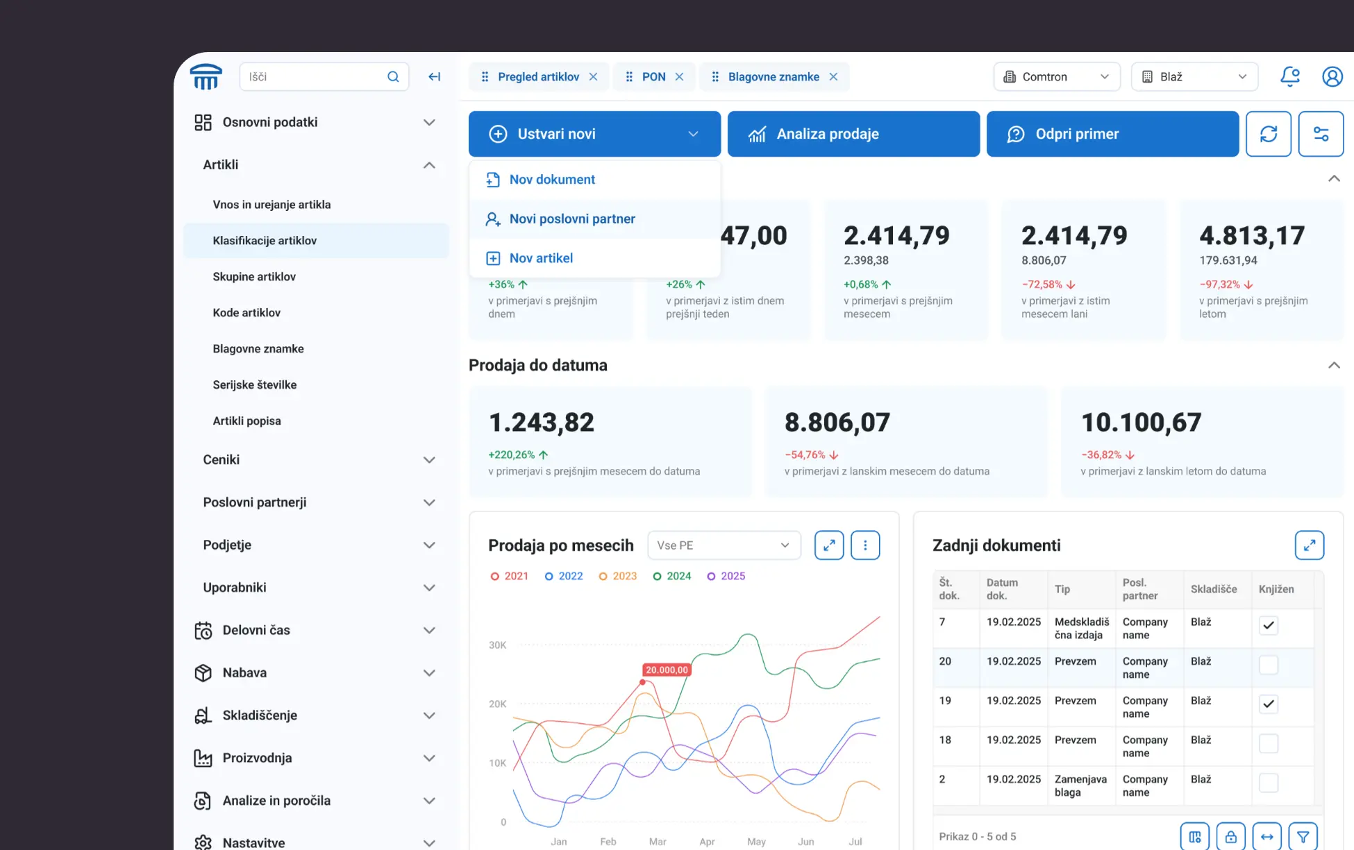 TronXERP product interface